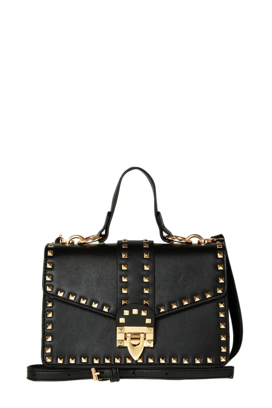 Studded Rectangular Shoulder Bag