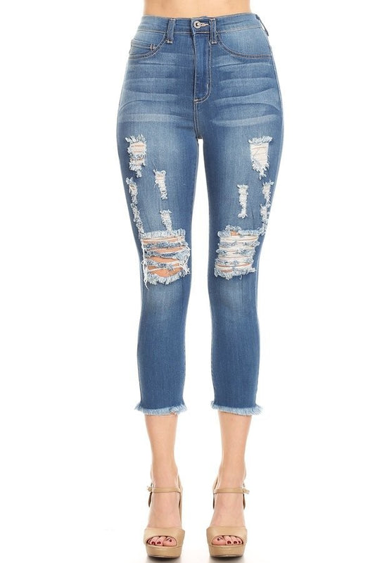 High Rise Super soft Skinny Capri Jeans