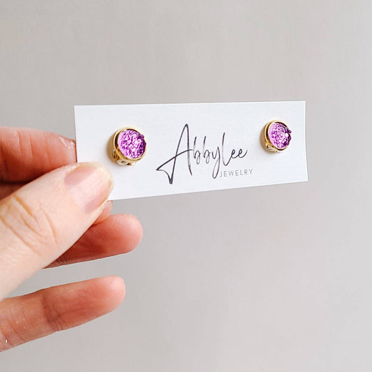 Light Purple Clip-on Earrings