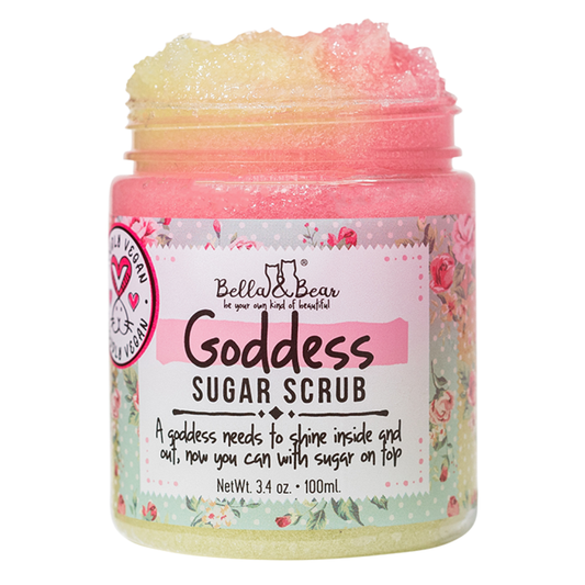 Goddess Sugar Scrub, Body Scrub Mini Travel Size 3.4oz