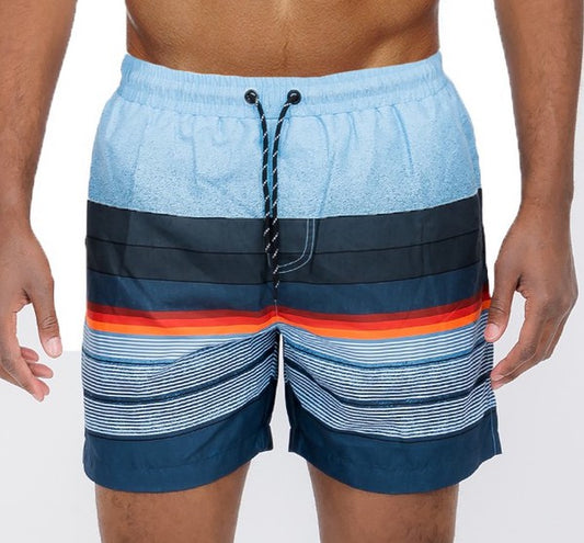 Blue stripes Swim Trunks Board Shorts