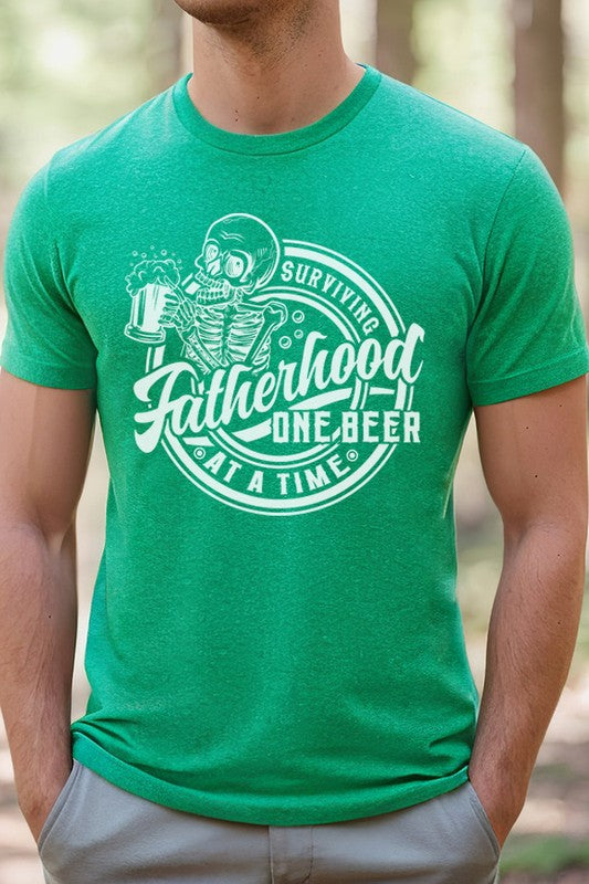 Father's Day Surviving Fatherhood One Beer Tee