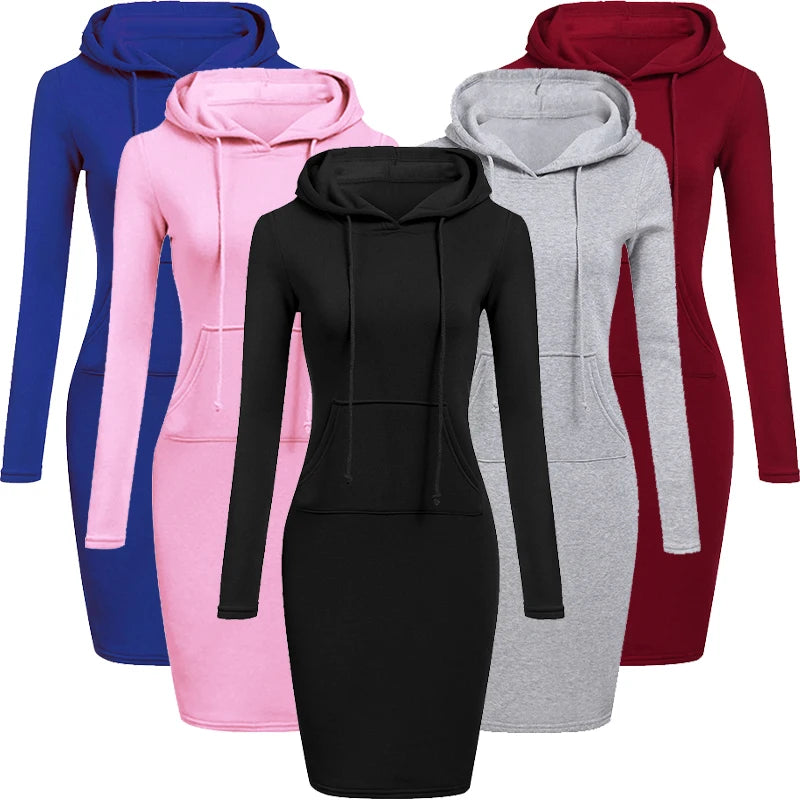 Autumn Hooded Dresses Hoodies