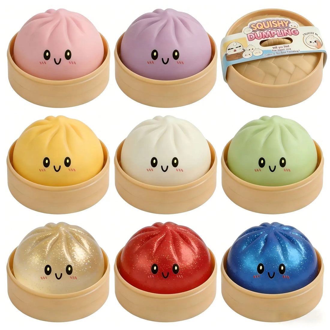 Slow Rising Glitter Dumpling Stress Ball