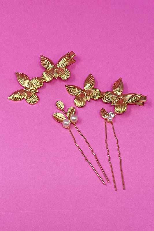 Antique Garden Hair Clip Set