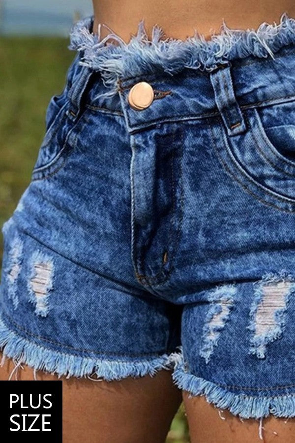 Women's High Waist Demin Shorts