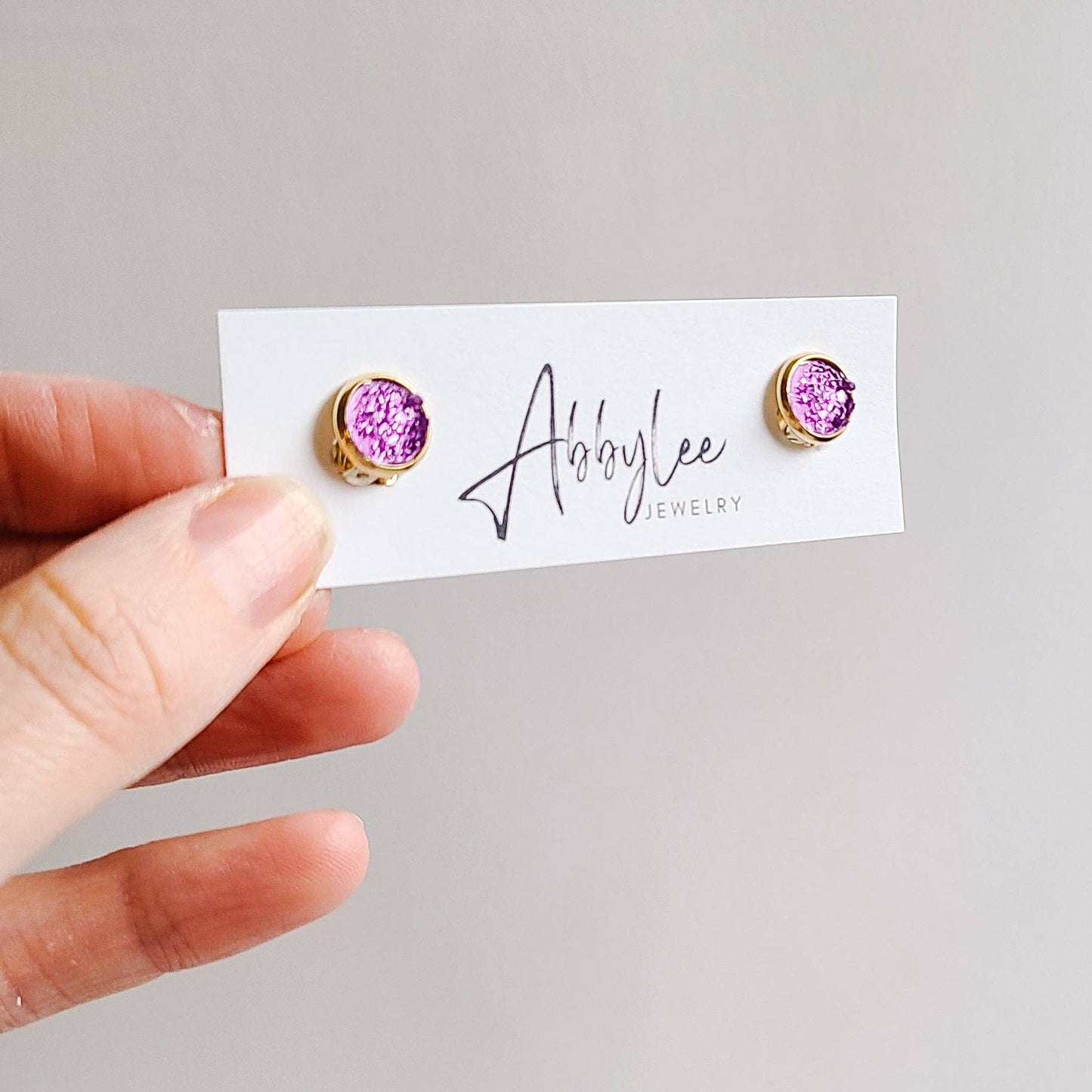 Light Purple Clip-on Earrings