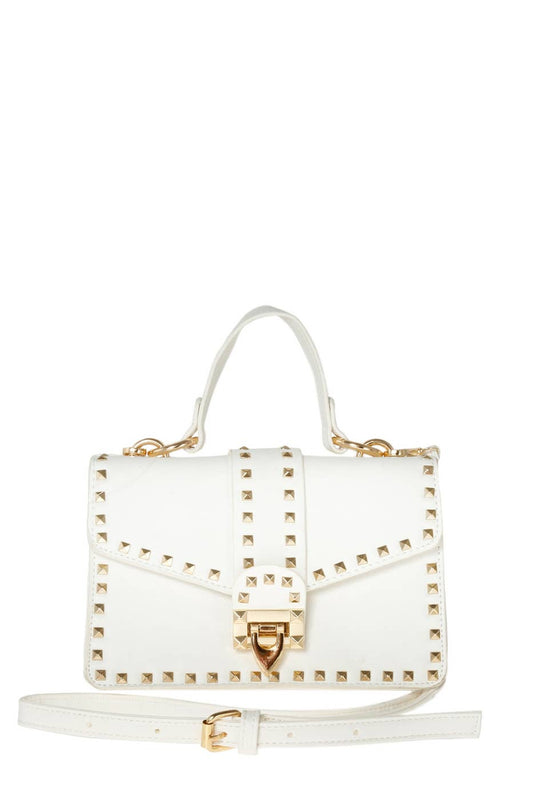 Studded Rectangular Shoulder Bag